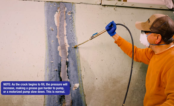 Video Guide to Repair Foundation Wall Crack - High Pressure Polyurethane & Accelerator